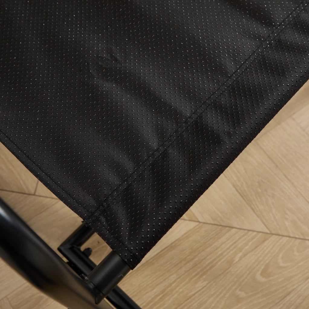 Sedia a dondolo da esterno in acciaio 75x116x82 cm con cuscino spesso in velluto a coste blu navy