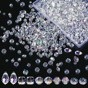 Set di 900 cristallo di vetro perle in diverse misure per la creazione di gioielli - Ideale per collane, orecchini e bracciali