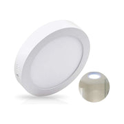 Trade Shop - Plafoniera Faretto Pannello Soffitto Led Luce Freddo 12w Quadrato Tondo - -bianco Caldo  Tondo    -