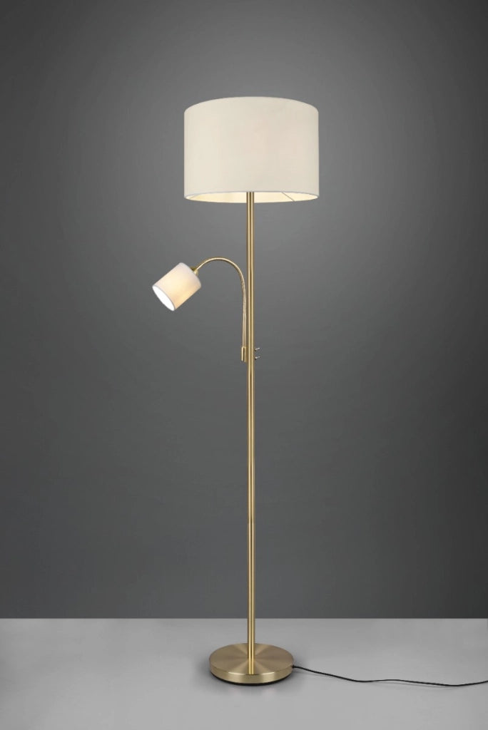 Lampada da terra HOTEL oro/beige 2 luci E14/E27 Trio