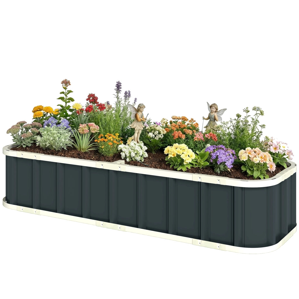 Letto da giardino ¨C zephmum ¨C 165x52x31 cm grigio scuro acciaio