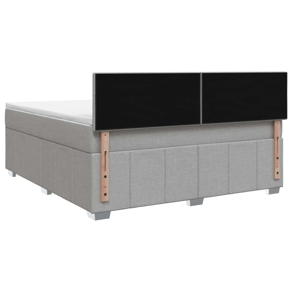 Letto box spring con materasso Grigio Chiaro 140 x 200 cm 3451234