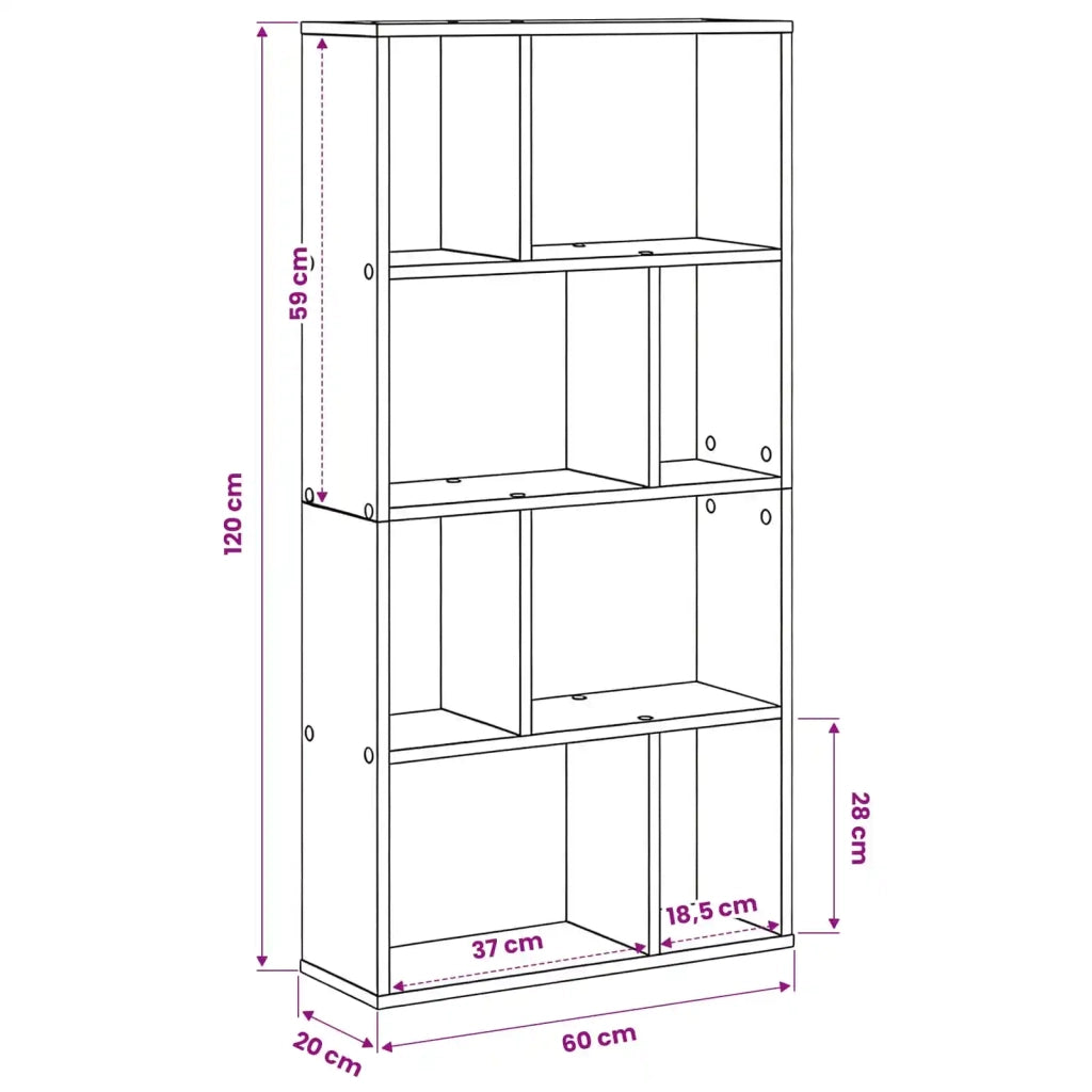 Armadio per Libri Rovere Nero 60 x 20 x 102,5 cm 869254