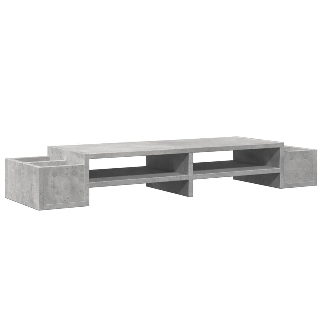 Supporto per monitor scrivania con contenitore legno ingegnerizzato grigio 02_0044925
