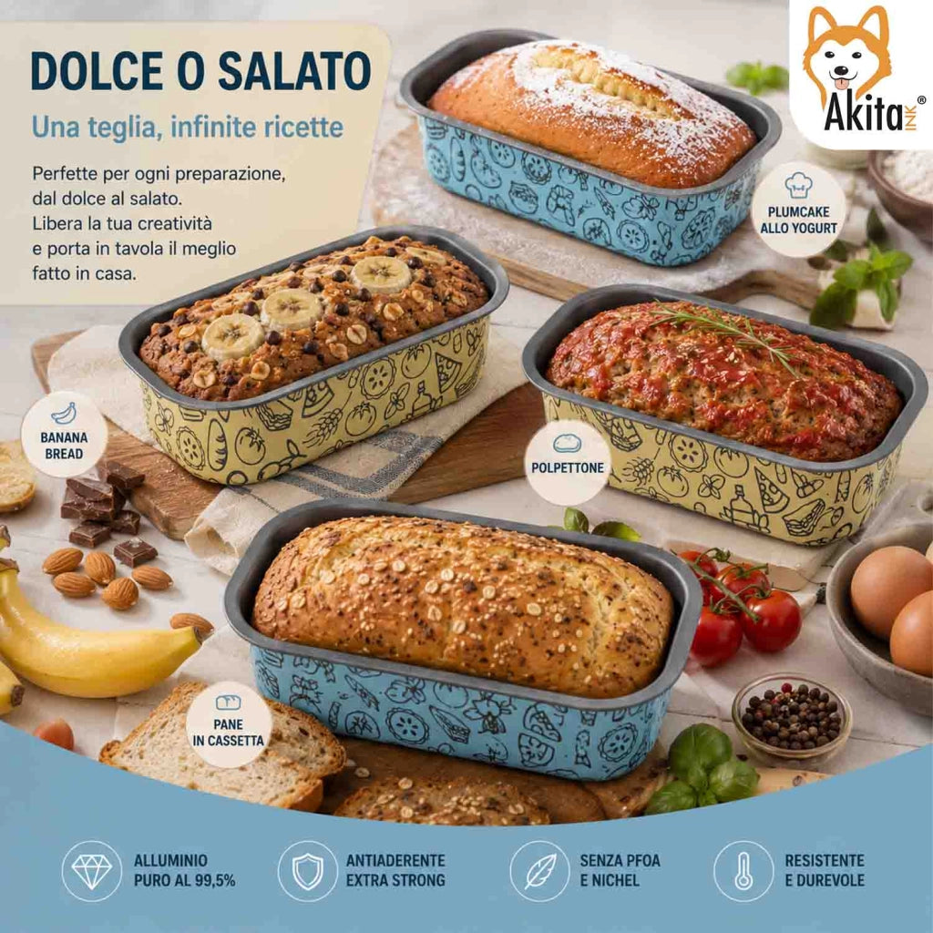 Akitaink Teglia Plumcake Friggitrice 18 cm Antiaderente