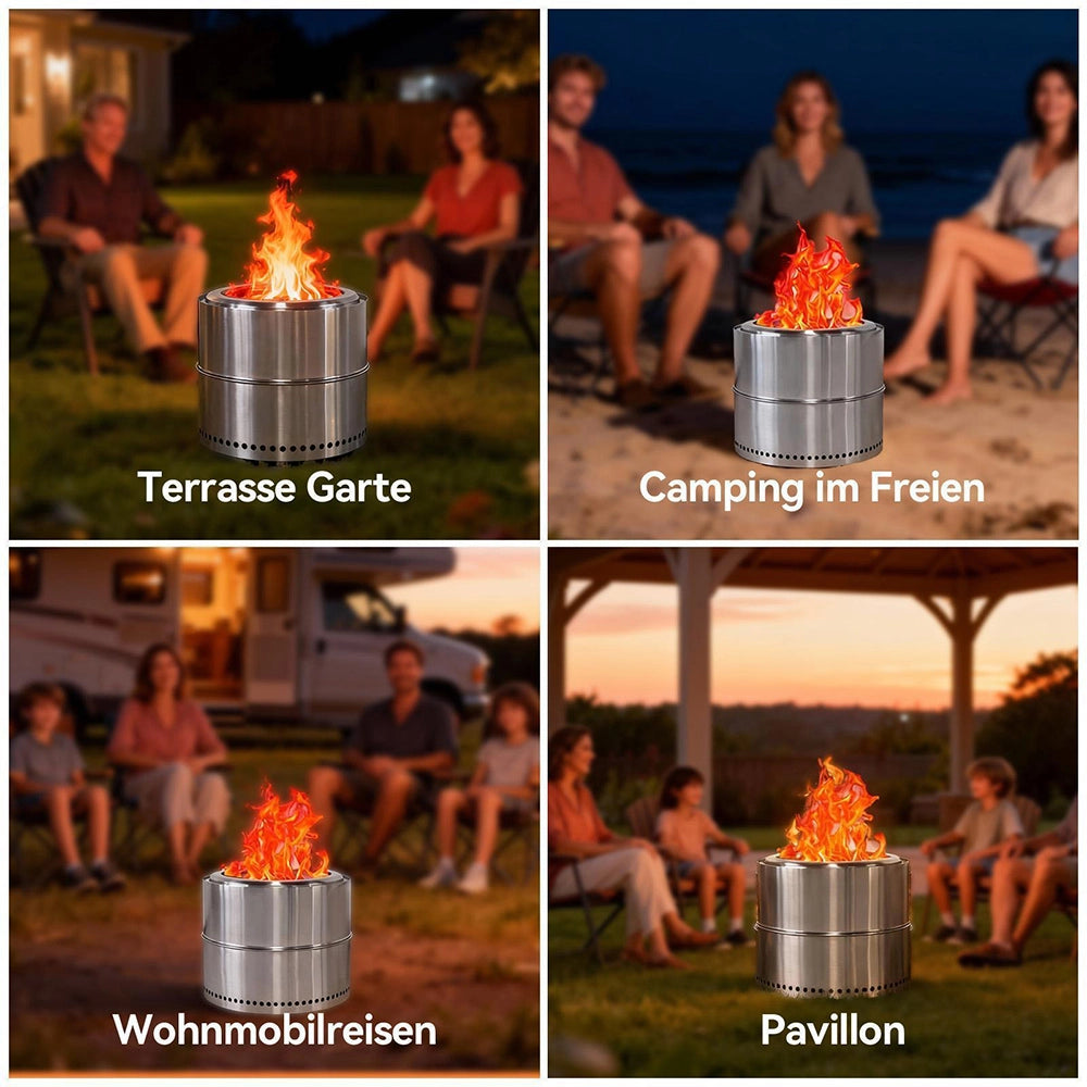 Foyer barbecue inox portable - Xylo - avec cendrier