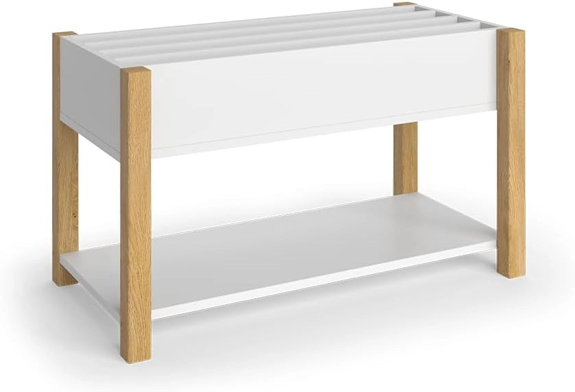 Scaffale per bambini Malia, Grigio, 80 x 46 cm, autoportante per riporre giocattoli e libri