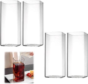 Set di bicchieri da cocktail 400 ml - 4 pezzi - Vetro borosilicato - Translucido - Design elegante - Adatto per cocktail/bevande - Bicchieri da acqua