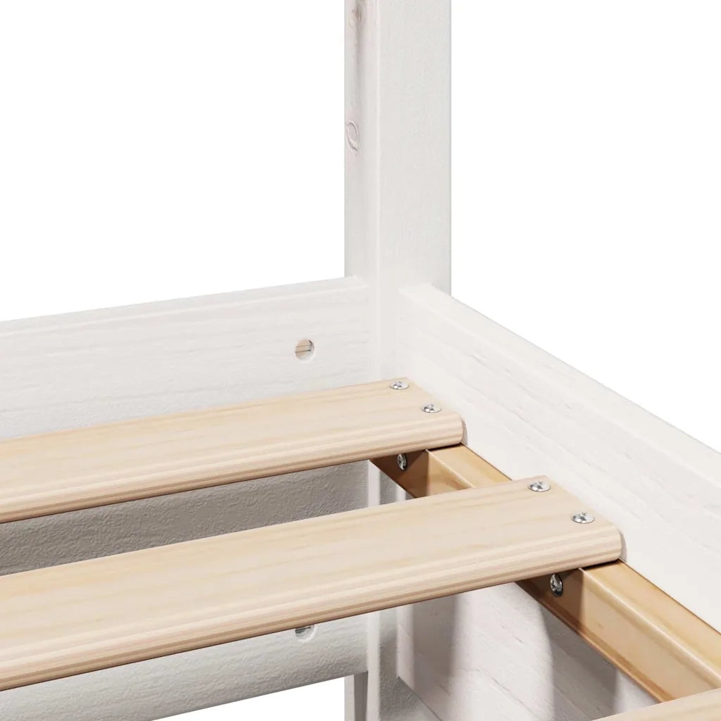 Letto matrimoniale | Letto per adulti | Letto senza Materasso Bianco 160x200 cm Legno Massello di Pino