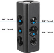 Adattatore di montaggio con 1/4" e 3/8" viti a vite
