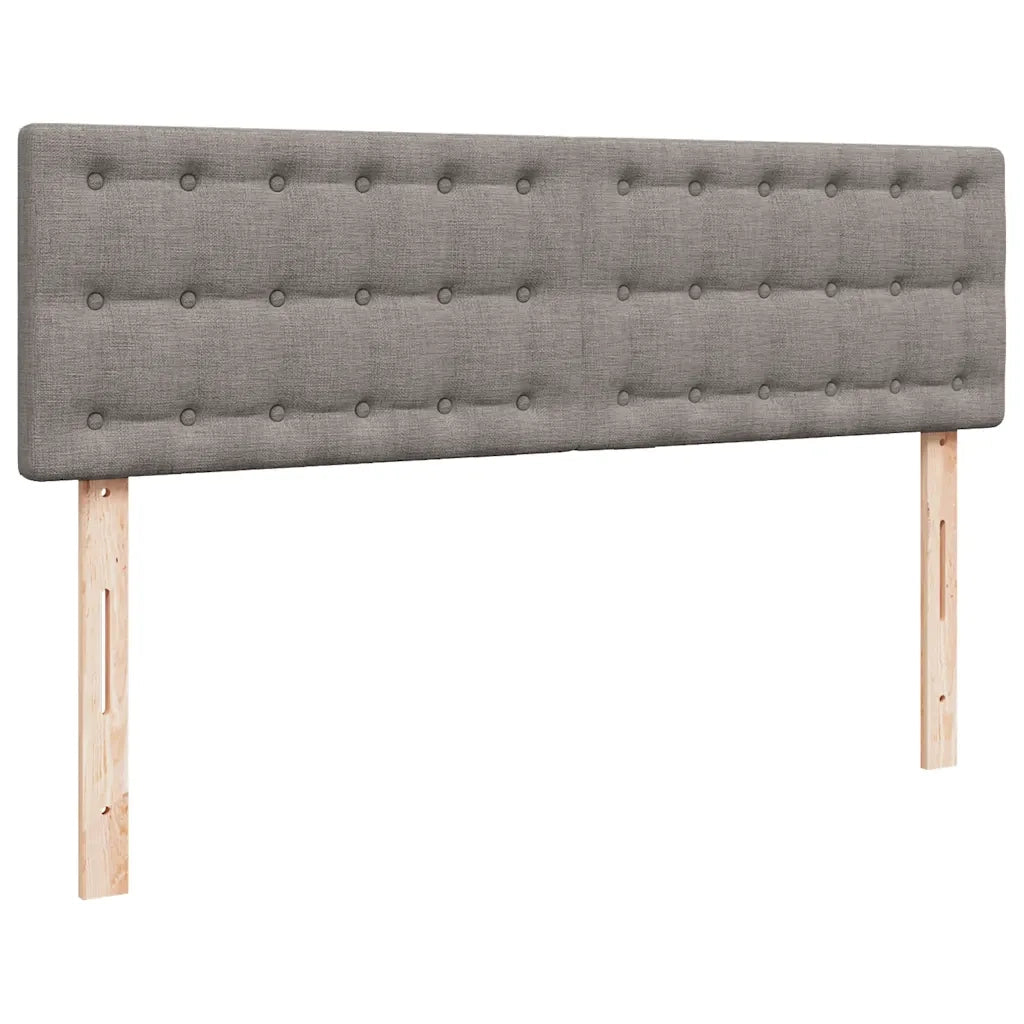 Struttura Letto Pouf con Materassi Tortora 160x200cm in Tessuto 3312033