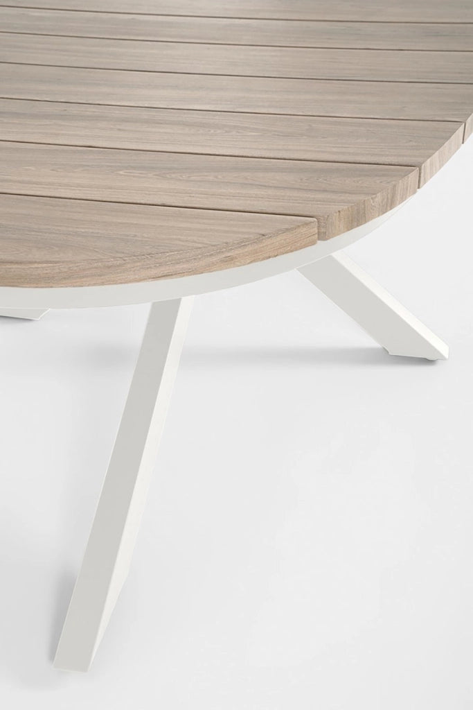Tavolo Ovale da Giardino 218x115x75h cm in Alluminio e Polywood Zelmar Timber e Vapor
