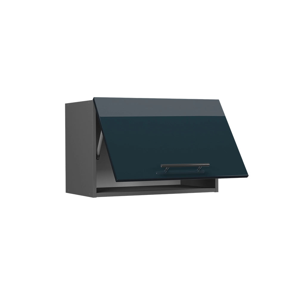 Pensile da cucina Fame-Line Blu scuro lucido/Antracite 60 cm Piatto Vicco