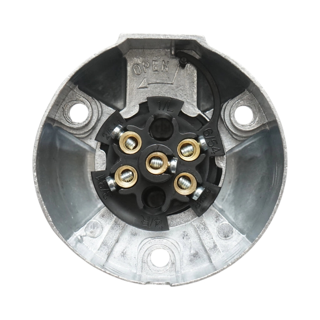 Presa per rimorchio in alluminio 5 pin 24V codice OEM 8JB001940-001 Breckner Germany