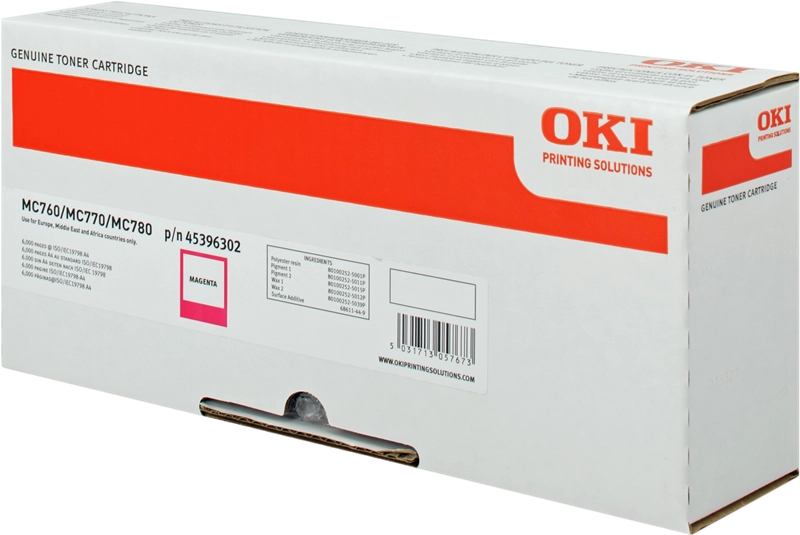 ORIGINAL OKI toner magenta 45396302 MC760 ~6000 Seiten