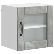 Pensile da cucina | Mobile in vetro da parete LUCCA Grigio Cemento 40 x 31 x 40 cm
