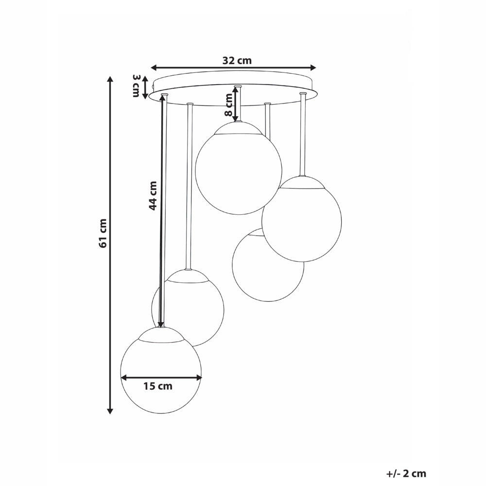 Lampadario a 5 luci con paralume in metallo nero stile moderno