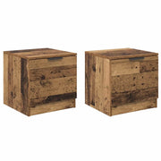 Armadietto per letto 2 pz Legno vecchio 40 x 39 x 40cm CFW6228022