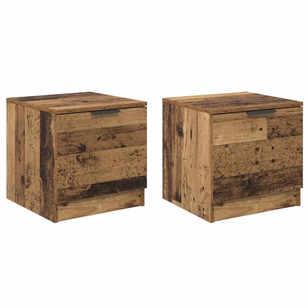 Armadietto per letto 2 pz Legno vecchio 40 x 39 x 40cm CFW6228022