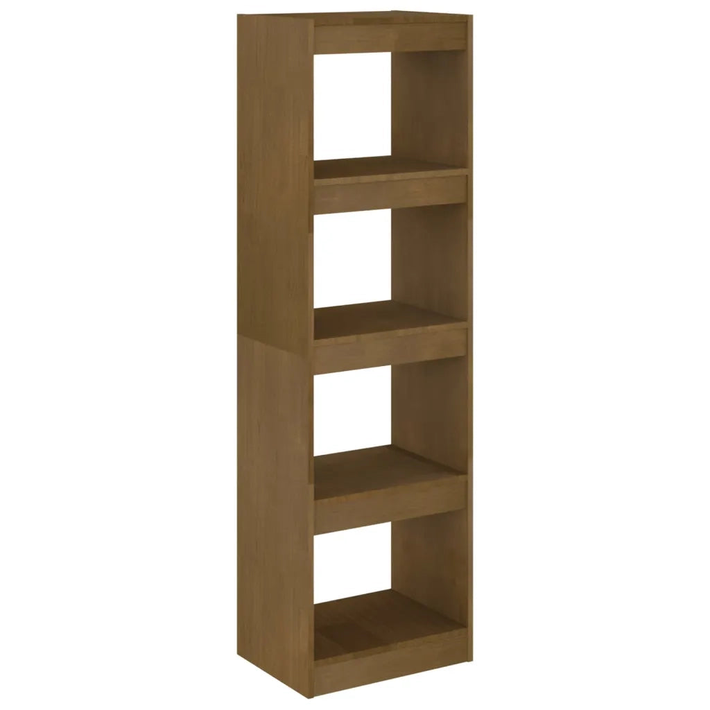 Libreria Divisorio-Scaffale per Libri-Mobile di Stoccaggio Ambra 40x30x135,5 cm in Massello di Pino