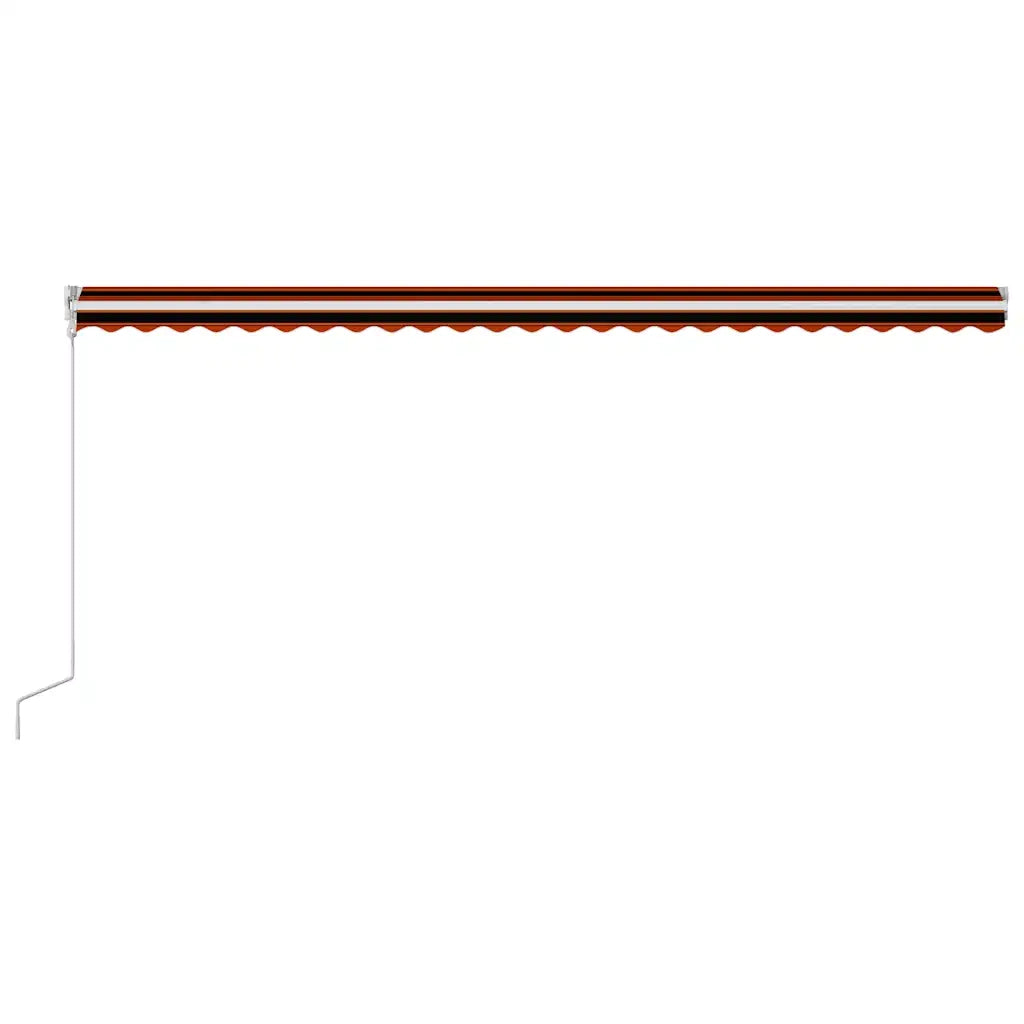 Tenda da Sole Retrattile 600x300 cm Arancione e Marrone cod mxl 52614
