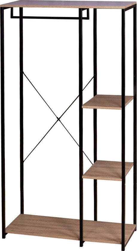 Cassettone per abiti - Cassettone - Verticale - Appoggio giacche - Appoggio abiti - Mobile per abiti - Nero/bistre