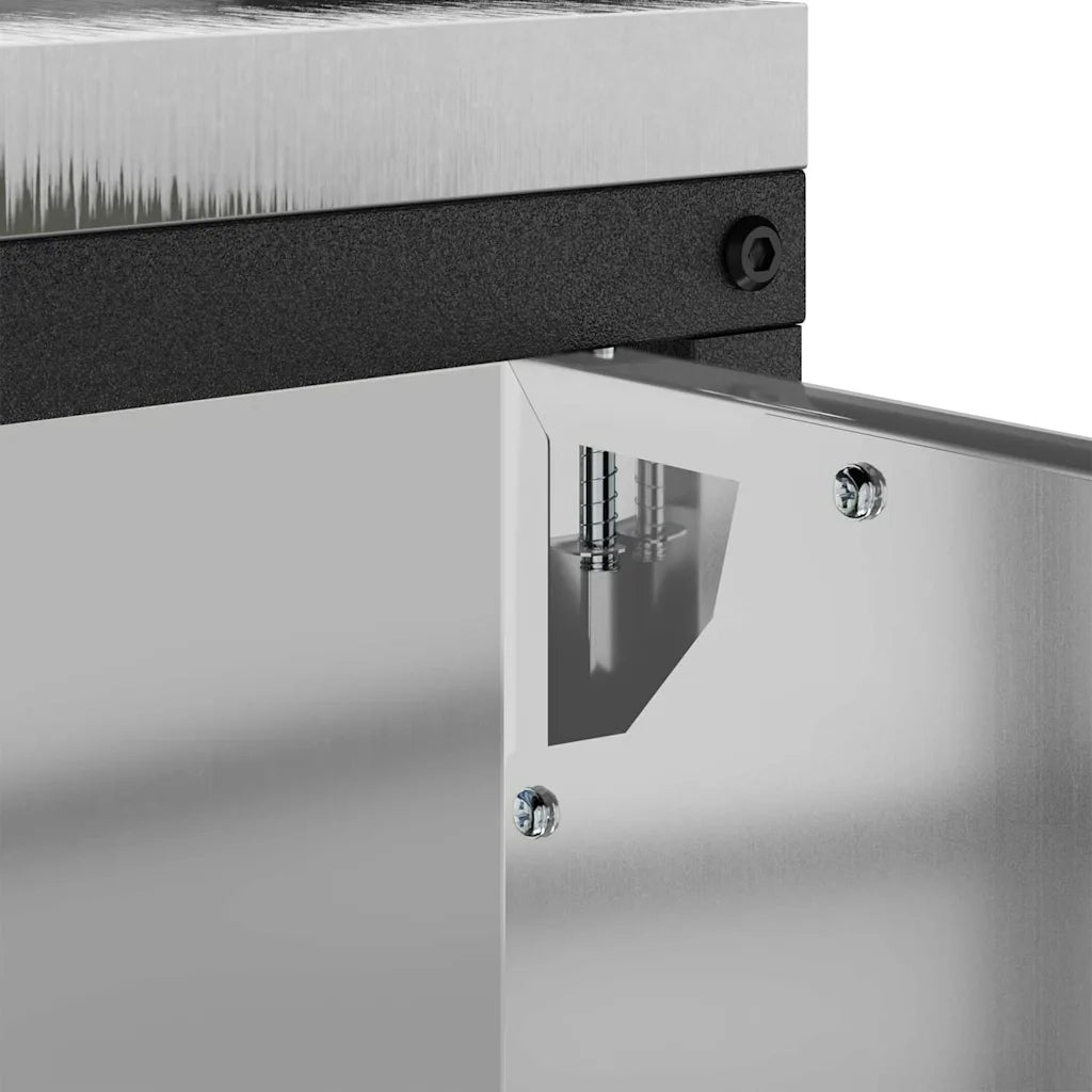 vidaXL Armadietto per Stoccaggio in Cucina Argento Acciaio zincato
