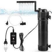 Filtro acquario 5 in 1 - Pomp acquario multifunzionale - Timer regolabile - 650 l/h - Sterilizzazione UV-C - Adatto per acquari dolci e salati