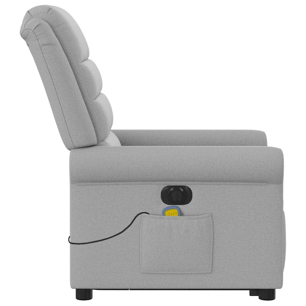 Poltrona Alzapersona Massaggi Elettrica Grigio Nuvola Tessuto 3303353