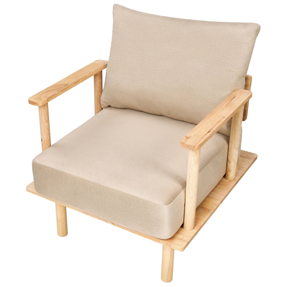 Set da soggiorno tessuto beige gambe in legno struttura divano a 2 posti divano poltrona divano soggiorno