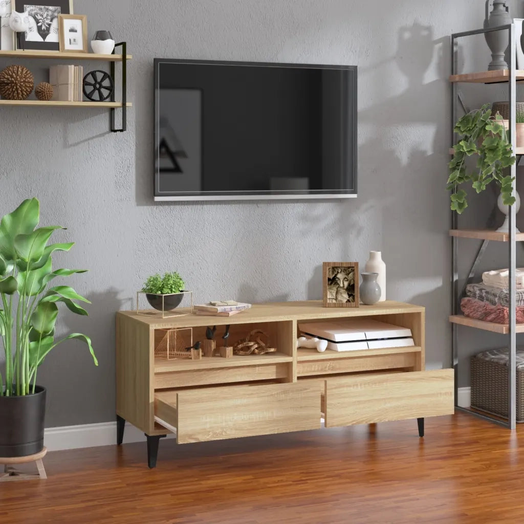 Mobile TV-Credenza per TV-Console TV Rovere Sonoma 100x34,5x44,5 cm in Legno Multistrato 469471