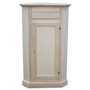 Angolare in legno classico 1 porta 1 cassetto grezzo l.54 x 54 h.130 (5010) - Mobili 2G