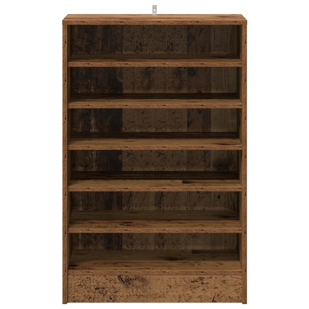 Scarpiera Legno Antico 60x35x92 cm in Legno Multistrato