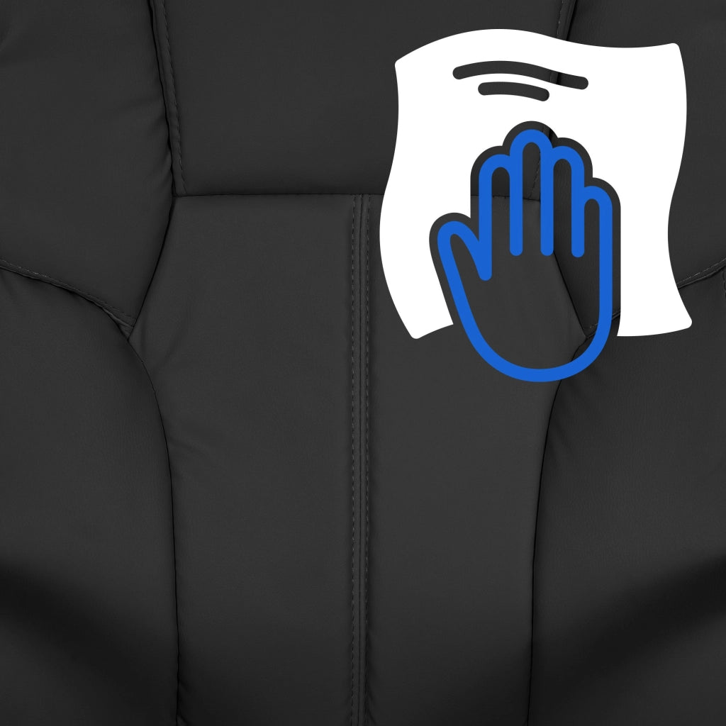 Poltrona ufficio XXL Xanthos in similpelle nero