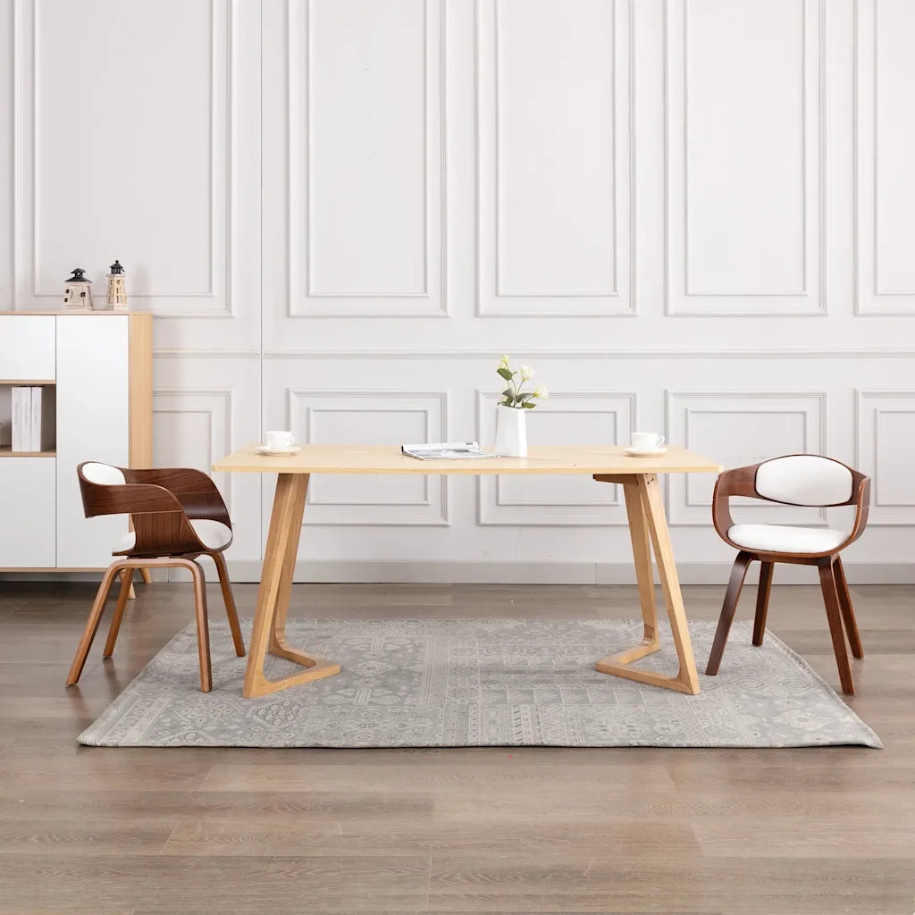 Sedie da Pranzo 2 pz in Legno Piegato e Similpelle cod mxl 21515