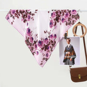 Sciarpa di seta, stile materno, piccola sciarpa di seta da donna, sciarpa di seta sottile, sciarpa quadrata stampata, foulard