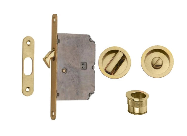 KIT PER PORTE SCORREVOLI - SOLO QUADRO Ottone lucido