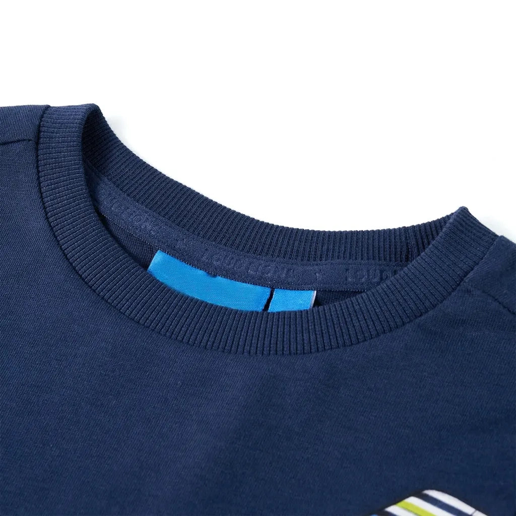 Maglietta da Bambino a Maniche Lunghe Blu Marino 92 13179