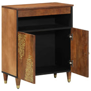 Credenza | Madia | Buffet da pranzo | Armadio da pranzo Marrone 60 x 33 x 75 cm Legno di mango massello