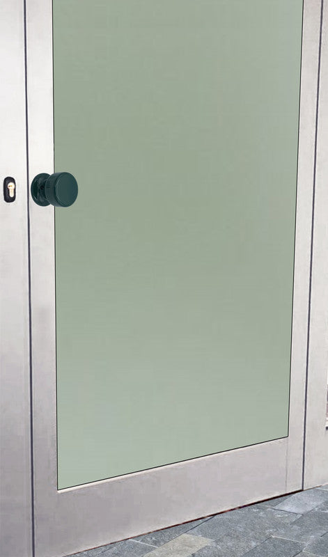 Maniglia su rosetta tonda SAGUATTI  851/50SQ in alluminio verde lucido