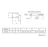 Maniglia su rosetta tonda SAGUATTI  851/50UQ in alluminio marrone lucido