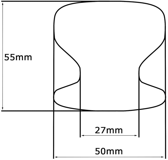 Maniglia su rosetta tonda SAGUATTI  851/50UQ in alluminio marrone lucido