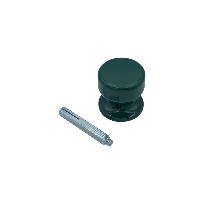 Maniglia su rosetta tonda SAGUATTI  851/50SQ in alluminio verde lucido