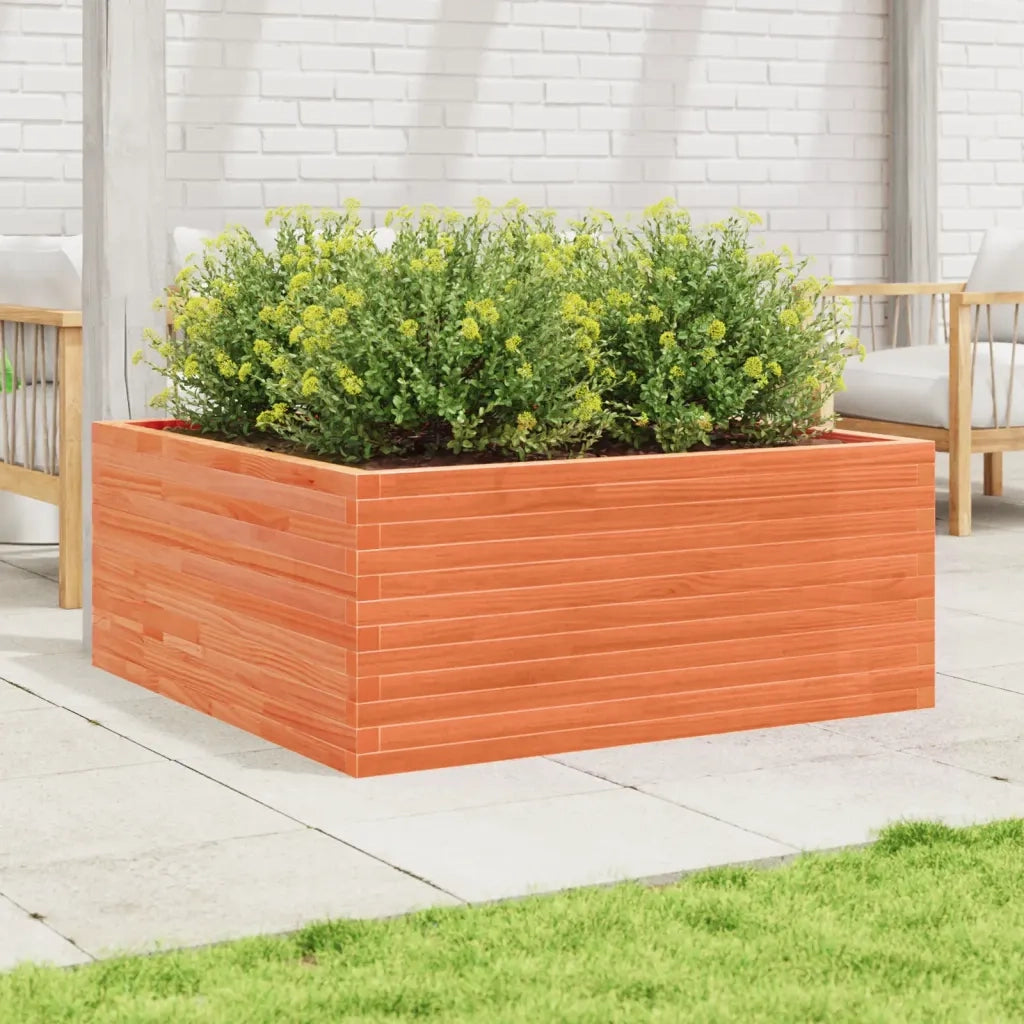 Fioriera Giardino Marrone Cera 110x110x46cm Legno Massello Pino 3282436