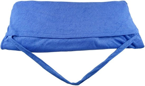 Doppia sdraio da spiaggia con asciugamano, sdraio da spiaggia con cappuccio con tasche laterali, sdraio da spiaggia con asciugamano con chiusura a raso, adatto per spiaggia, sole, terrazza, giardino, piscina e patio, Blu Reale, 73*210CM