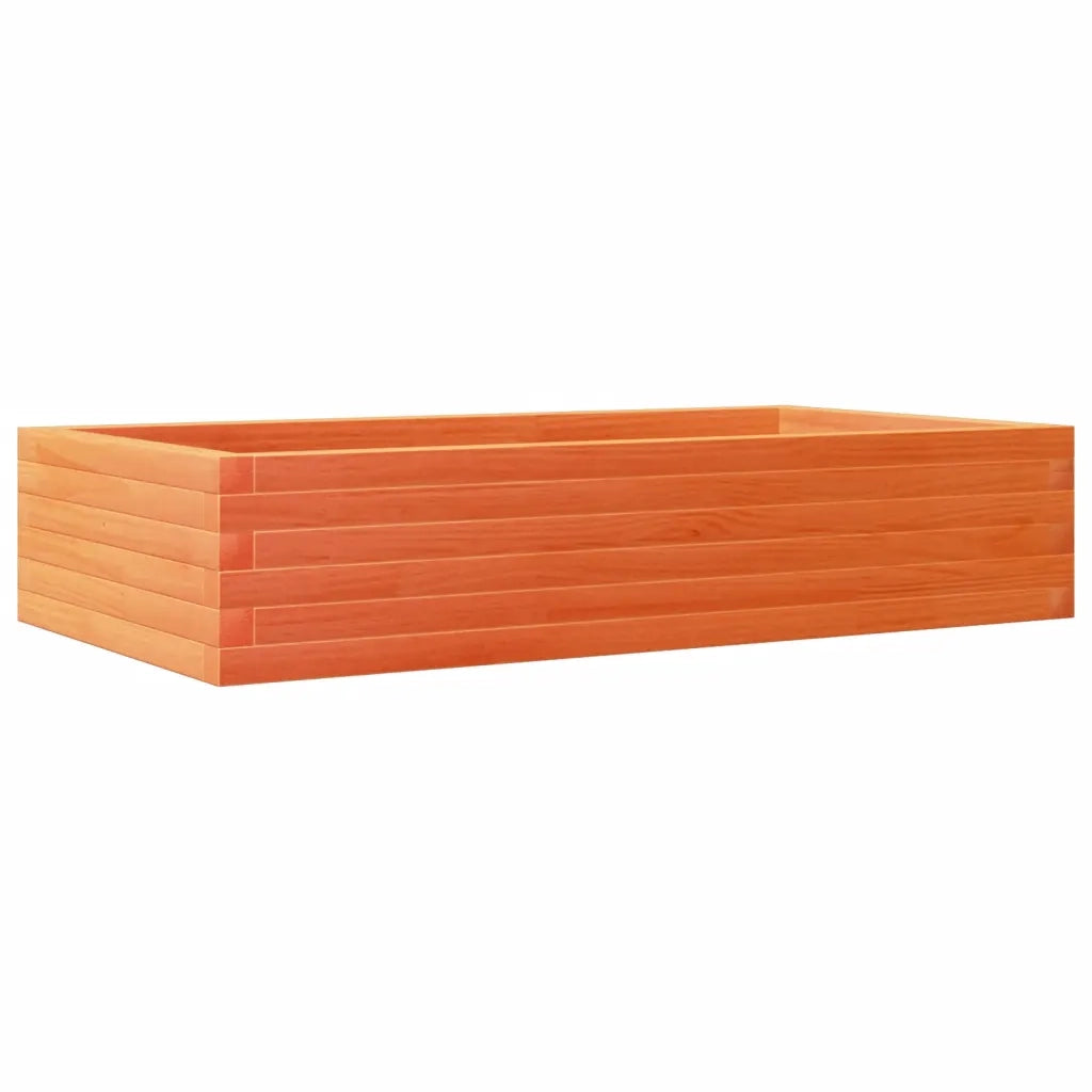 Fioriera | Cassetta per fiori | Vaso Giardino Marrone Cera 110x60x23 cm Legno Massello Pino
