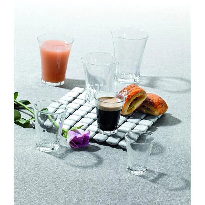 KIT AMALFI 48 BICCHIERINI TRASPARENTI CAFFE' LIQUORI DA 13 CL