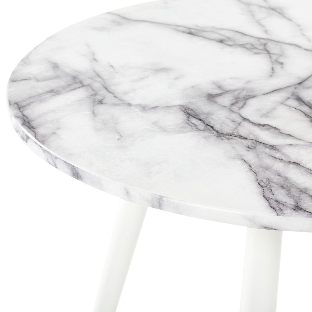 Tavolo da pranzo bianco dorato 80 cm mdf marmo gambe in metallo soggiorno sala da pranzo elegante