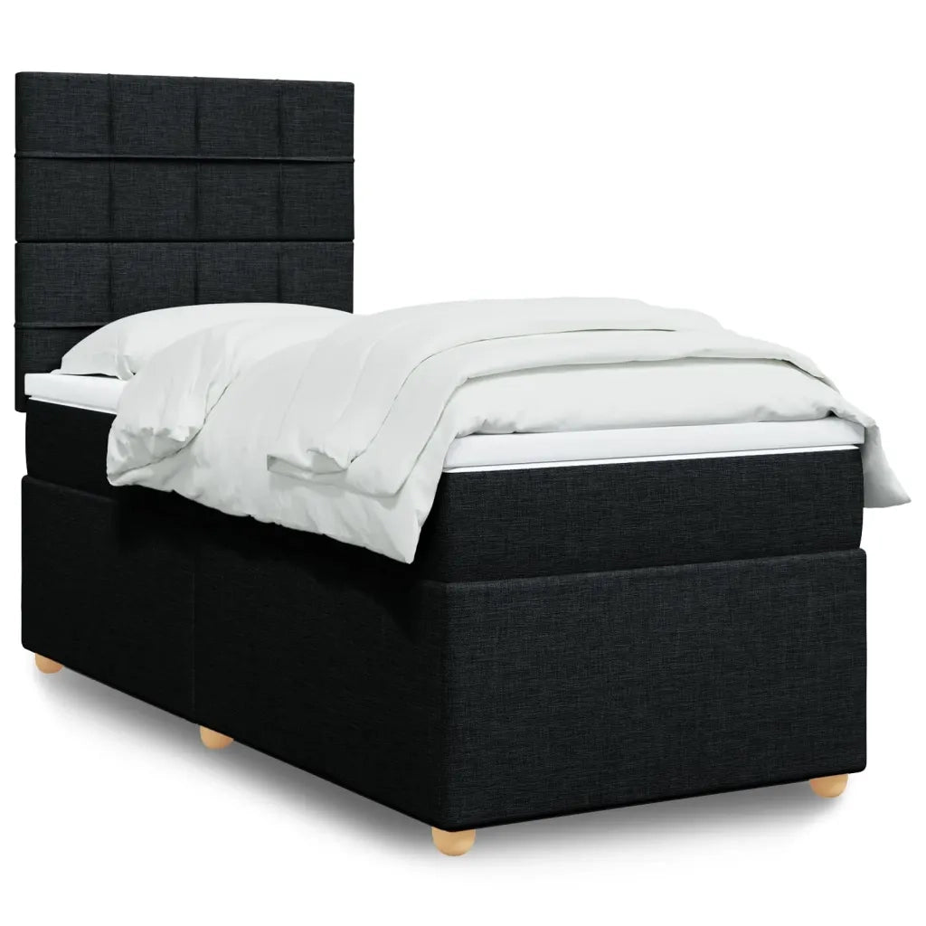 Giroletto a Molle con Materasso Nero 80x200 cm inTessuto 3291109