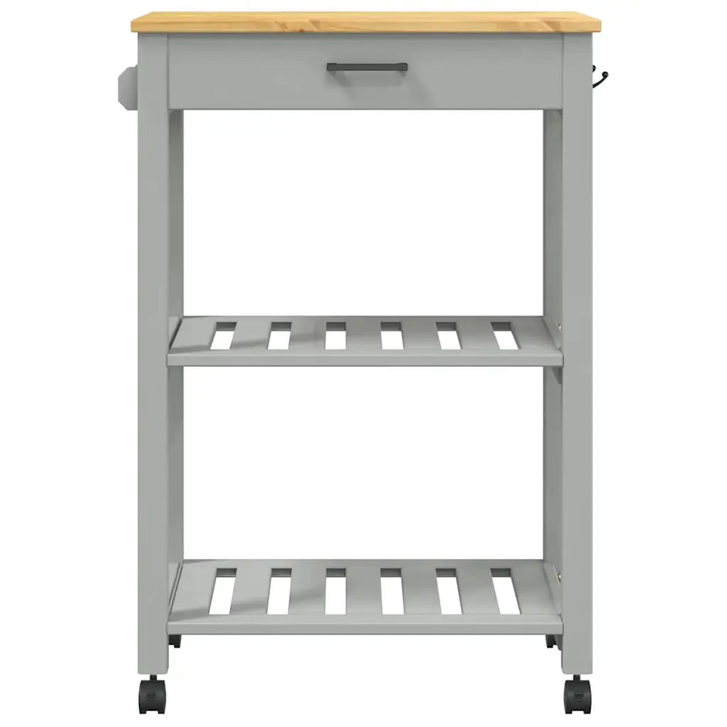 Carrello da Cucina MONZA 60x40x88,5 cm in Legno Massello di Pino CFW1130251